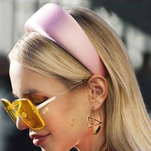 Prada silk large pink headband